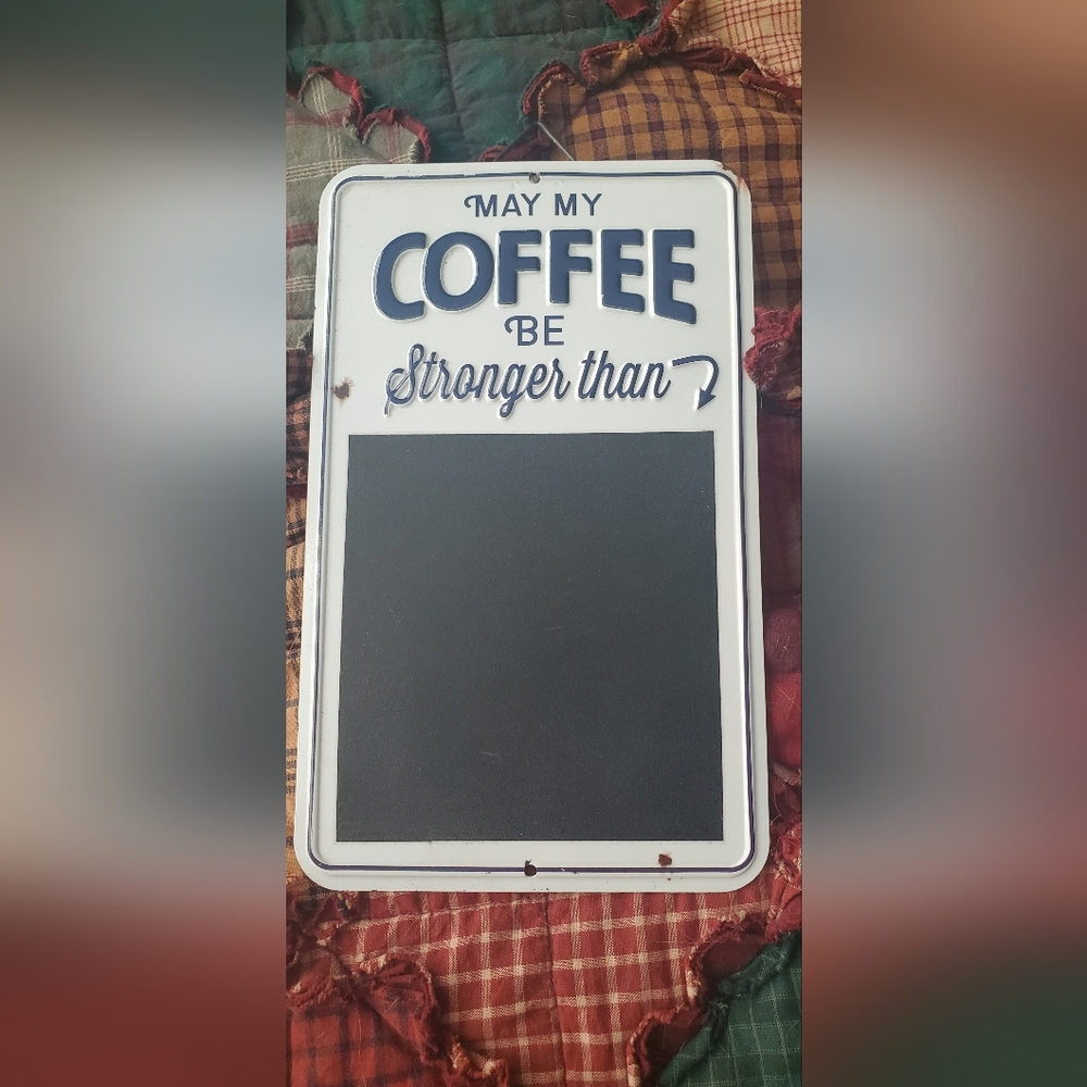 Open Road Brands White and Black Coffee Sign